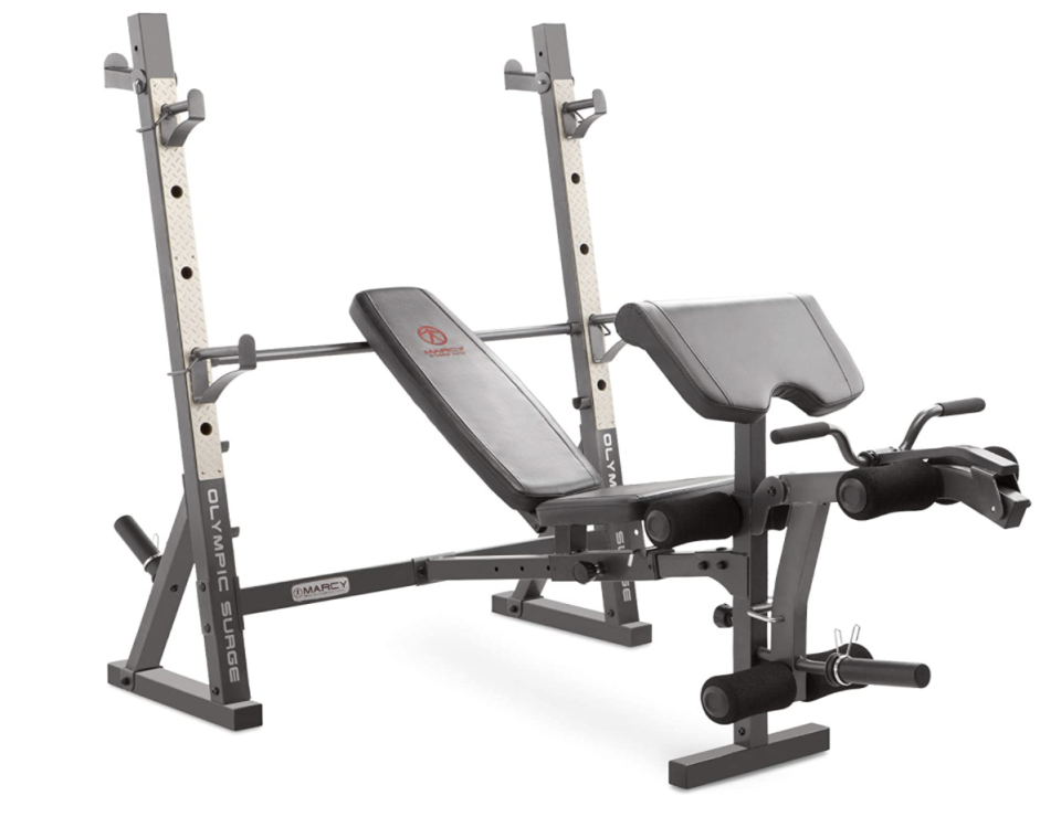 Marcy Olympic weight bench for full body training (Photo via Amazon)