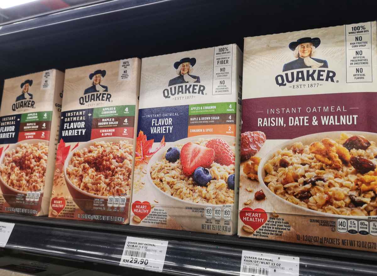 quaker instant oatmeal packets