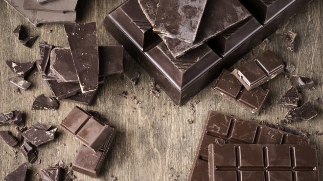 Dark chocolate is not only delicious, but also nutritious.  Along with iron, it contains minerals, such as magnesium and prebiotic fiber, which help support gut health.