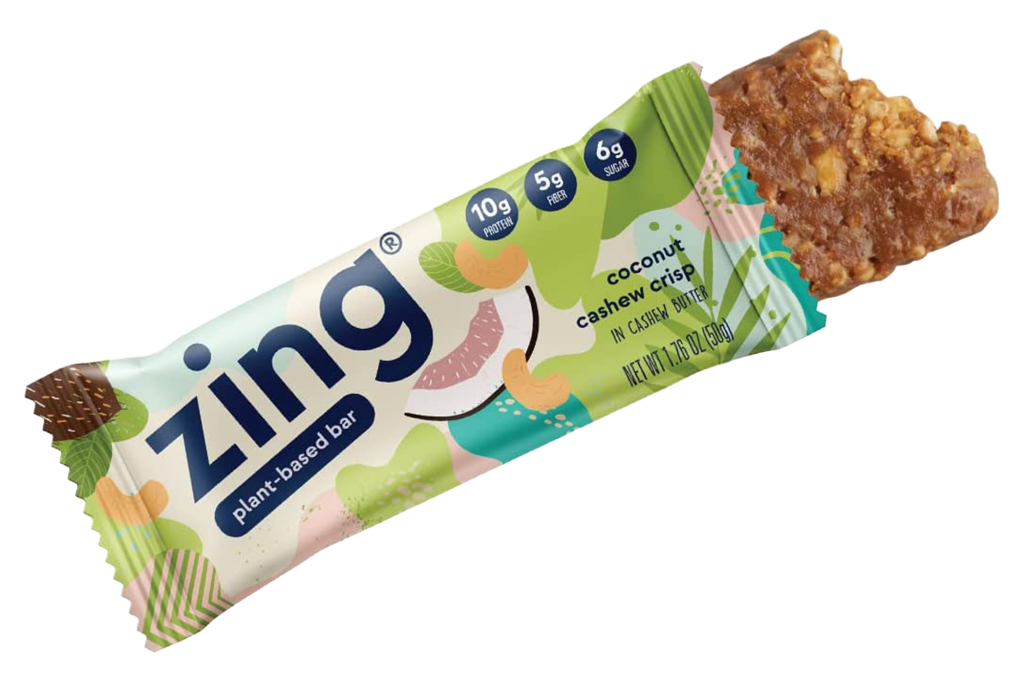 Zing Plant-Based Coconut Cashew Crisp Protein Bars 12-Pack