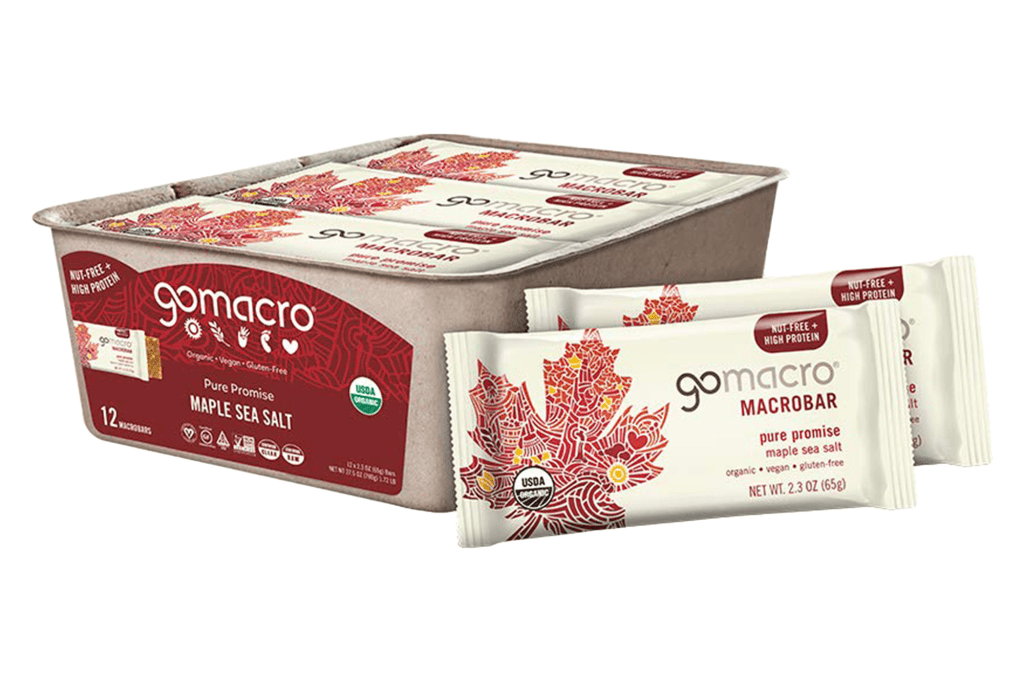 GoMacro Organic Maple Sea Salt Vegan Protein Bars 12-Pack