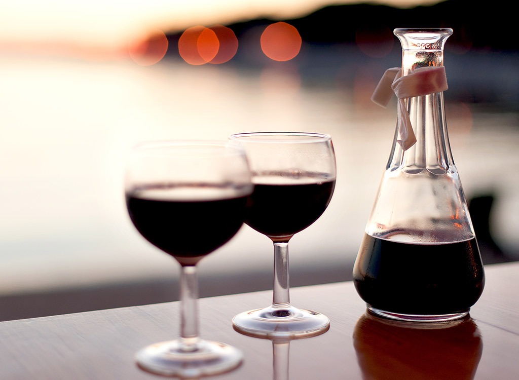 red wine and carafe