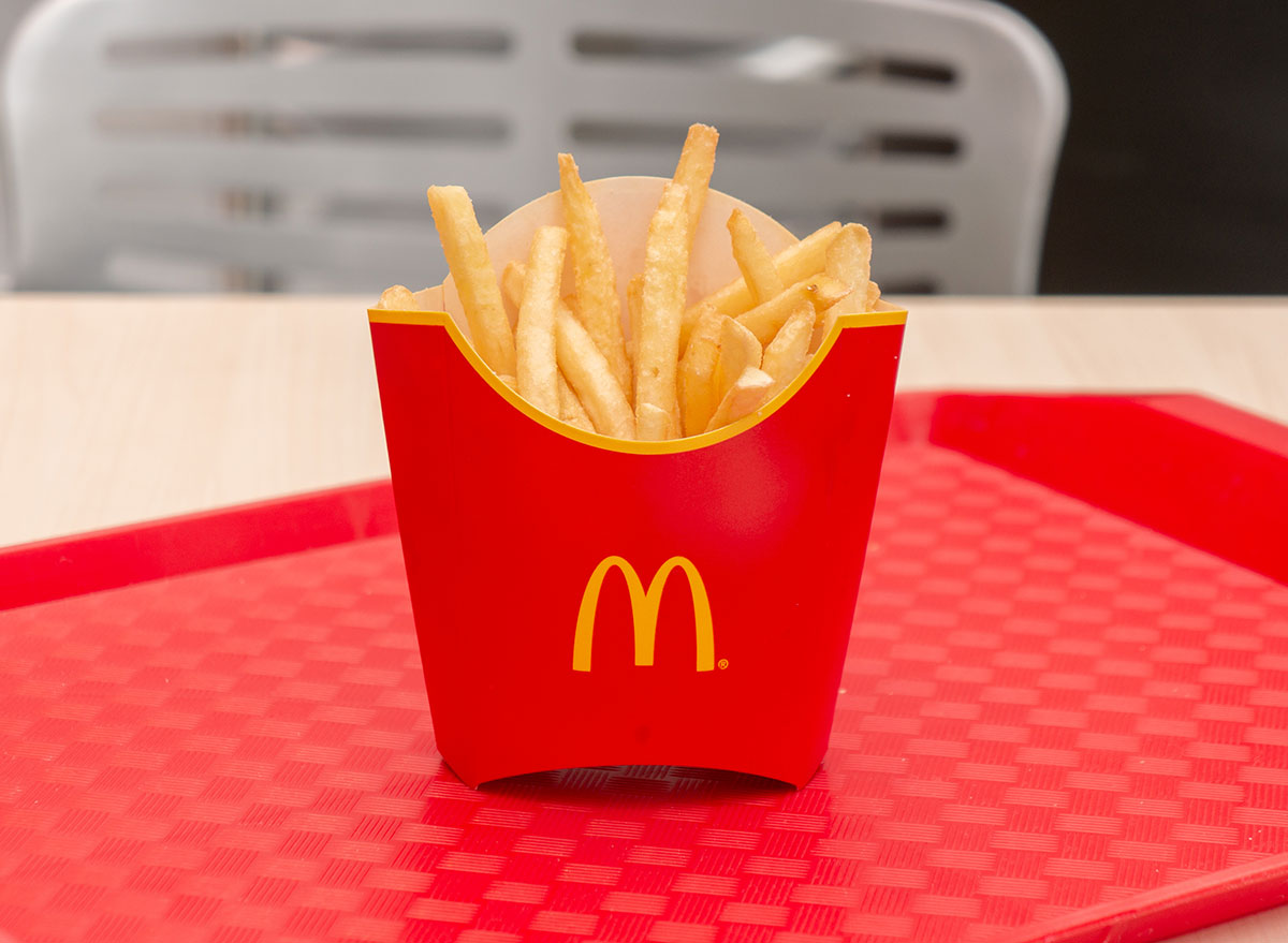 Mcdonald's fries in red tray