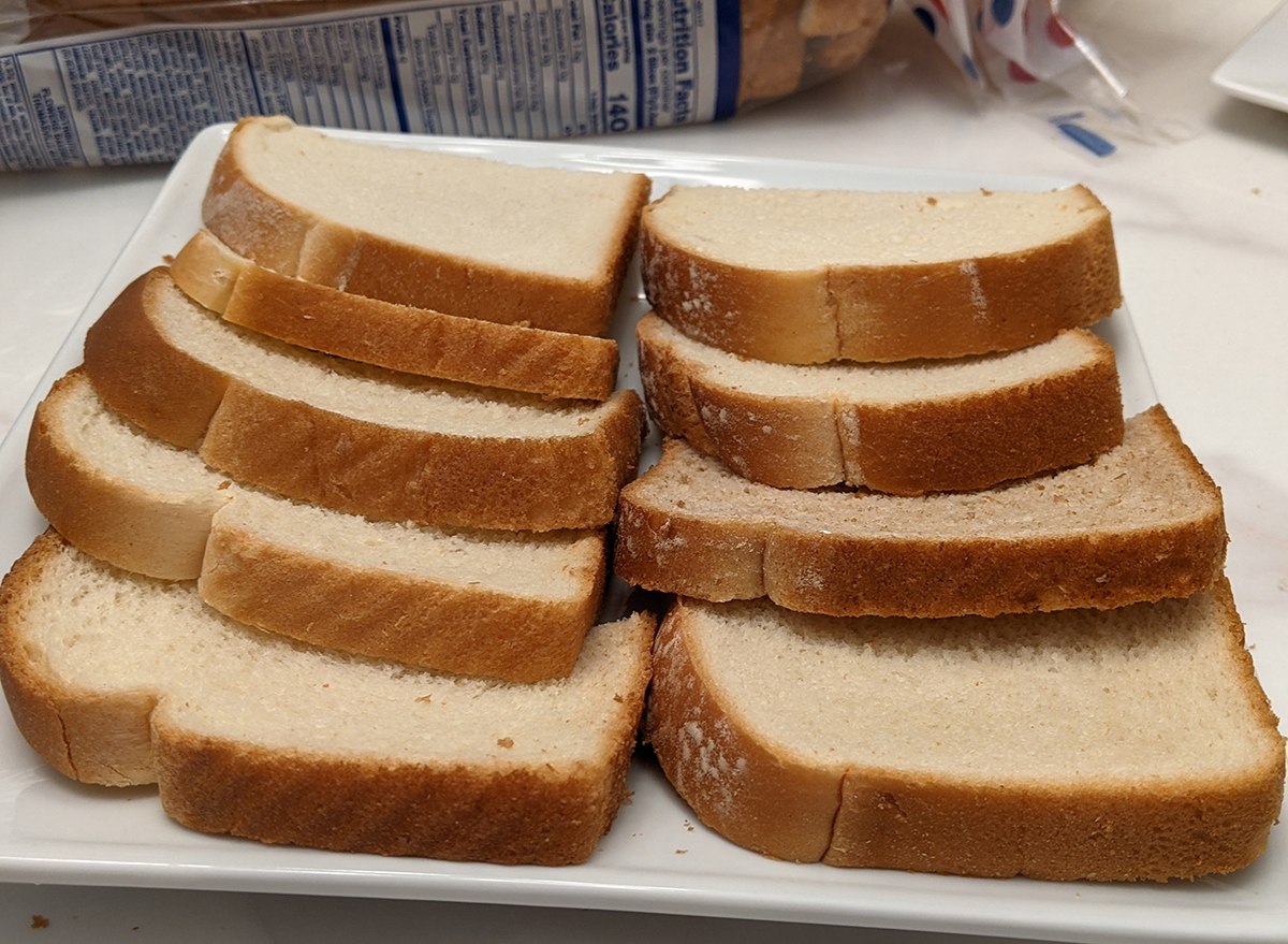 slices of white bread