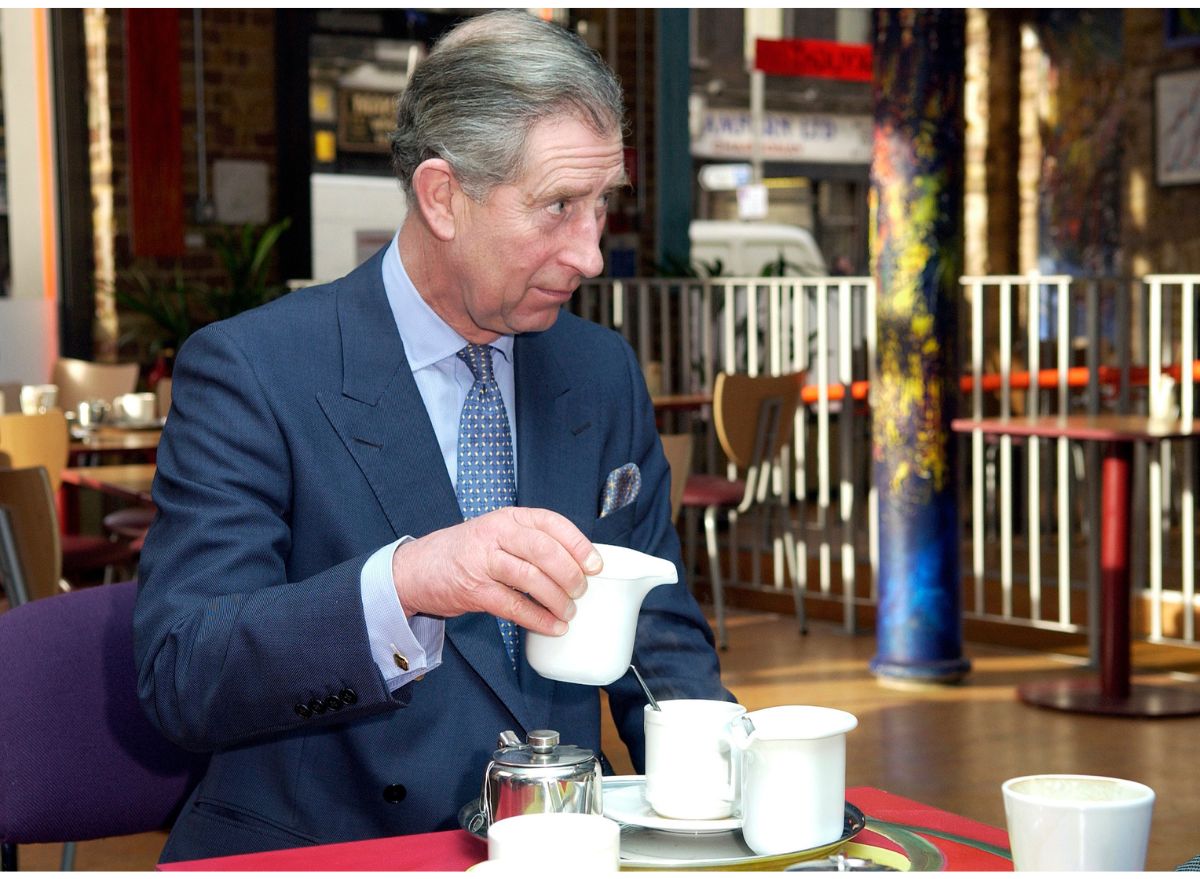 Prince Charles drinking tea