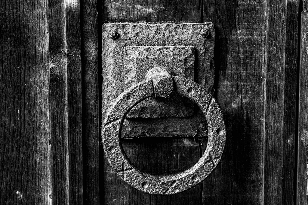 black and white door knocker by trust via photography member