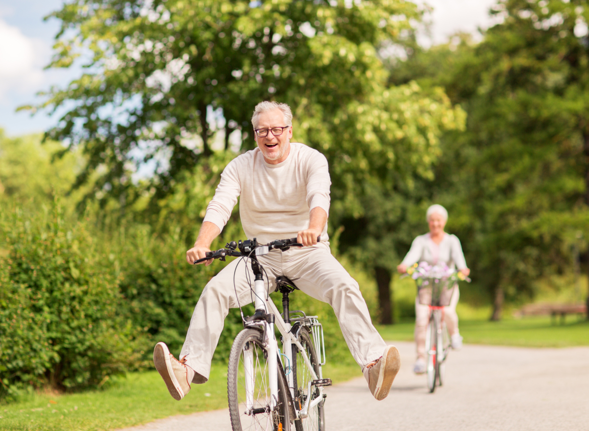 two people on bicycles