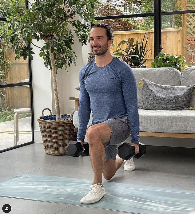 Those who do weekly high-intensity interval training burn up to 0.13 g more fat for every minute of physical activity they perform, compared to those who don't exercise, according to a team of international researchers.  The workouts, which include burpees, squats and push-ups interspersed with rest, were made popular by Joe Wicks (pictured), who uploads videos online as Body Coach.