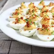 Bacon blued cheese deviled egg