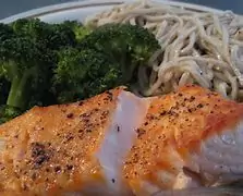 Broiled salmon