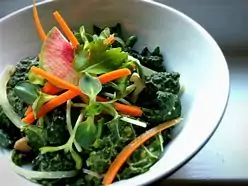 Carrot and kale vegetable saute