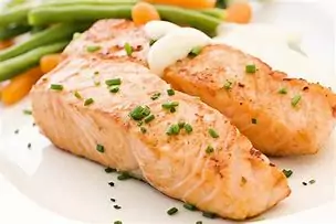 Keto poached salmon