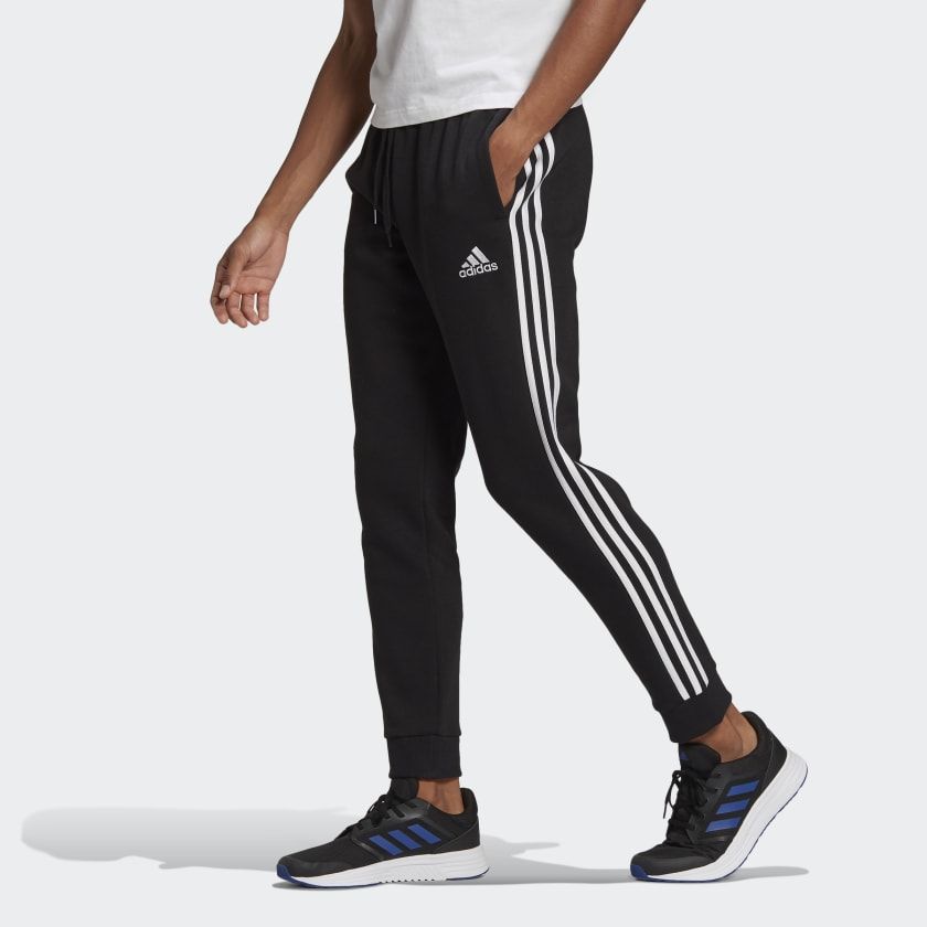 Essentials Tapered-Cuff 3-Stripes Pants