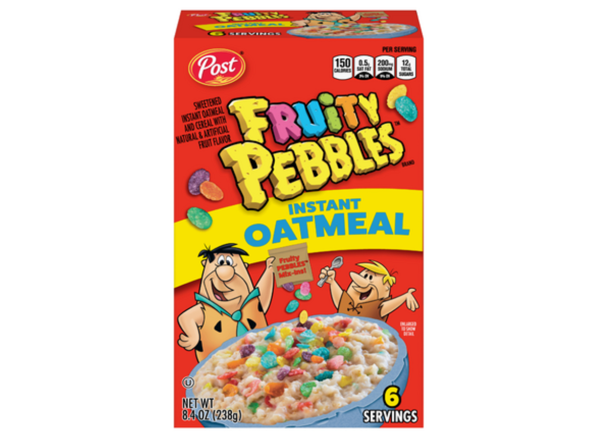 instant oatmeal with fruity pebbles