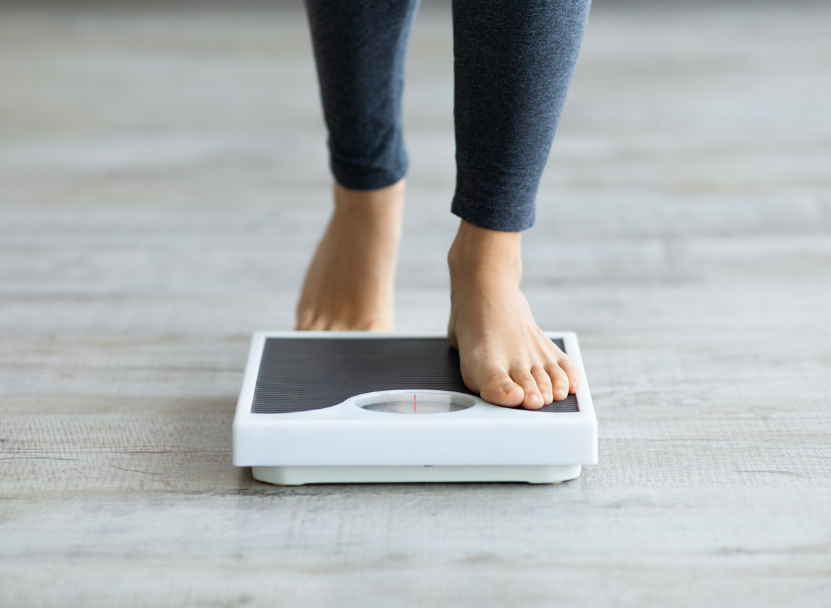 stepping on the scale