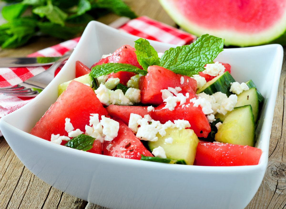 Watermelon, Cucumber and Feta Salad