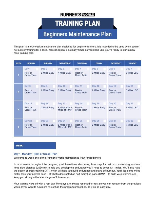 maintenance training plan