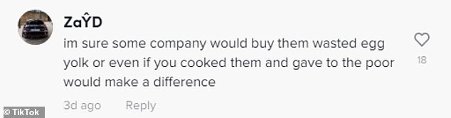 Under his TikToks, many people flooded the comments section with their thoughts on his strange eating habit, with some criticizing him for wasting yolks.