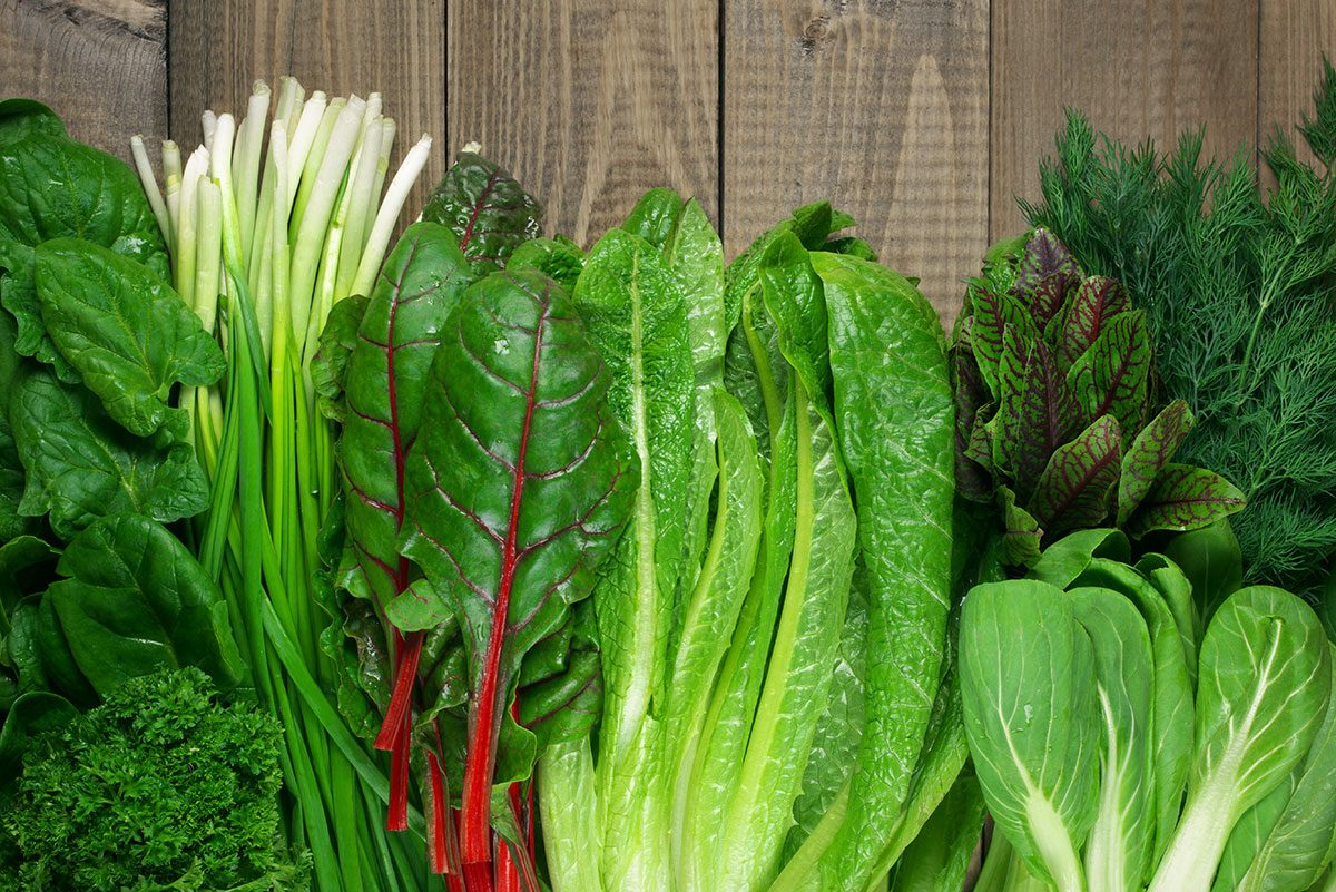 green leafy vegetables