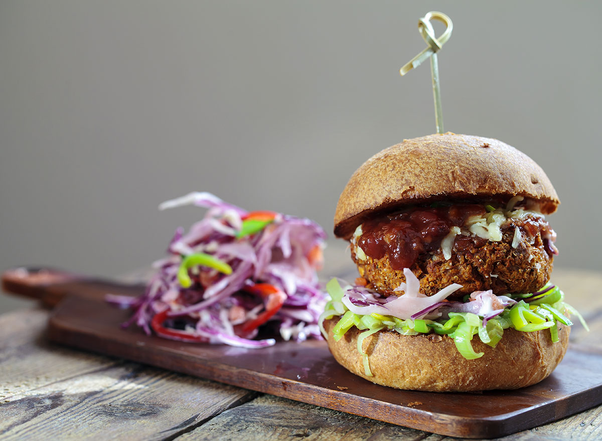 veggie burger broccoli salad