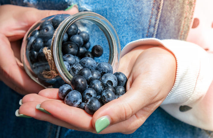 Bowl of fresh blueberries.  (fake images)