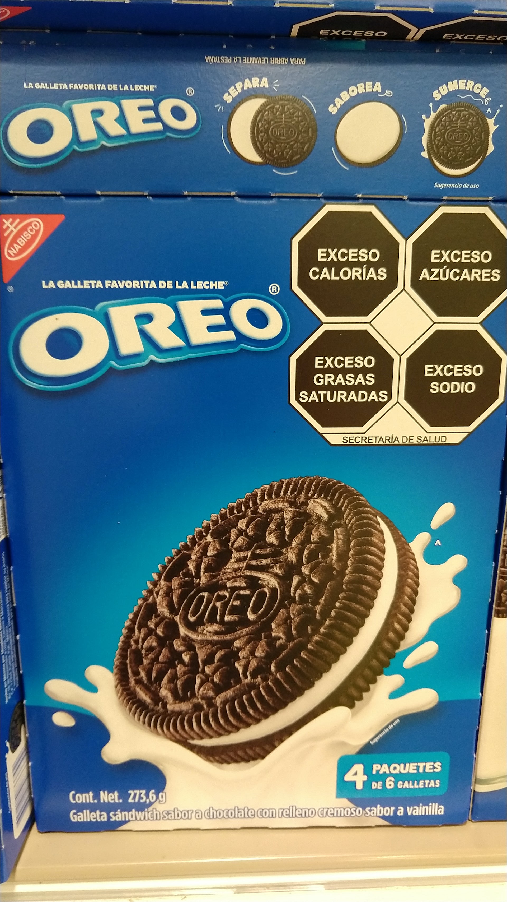 Food warning label for Oreo