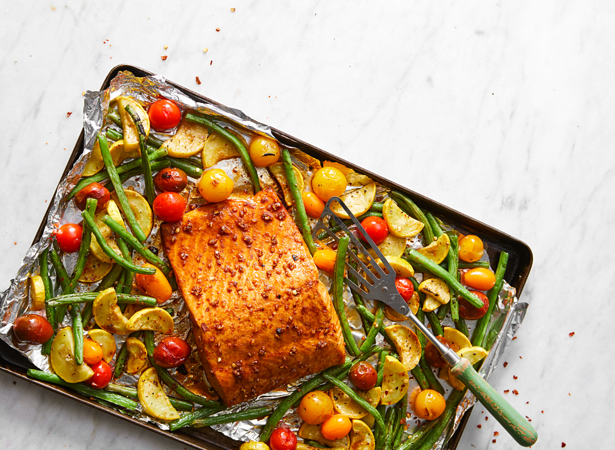 sweet and spicy glazed salmon