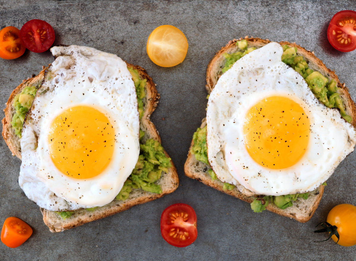 avocado and egg on whole wheat toast