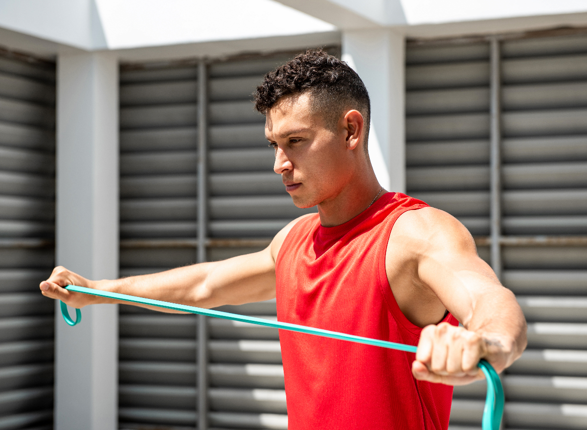 resistance band split exercise