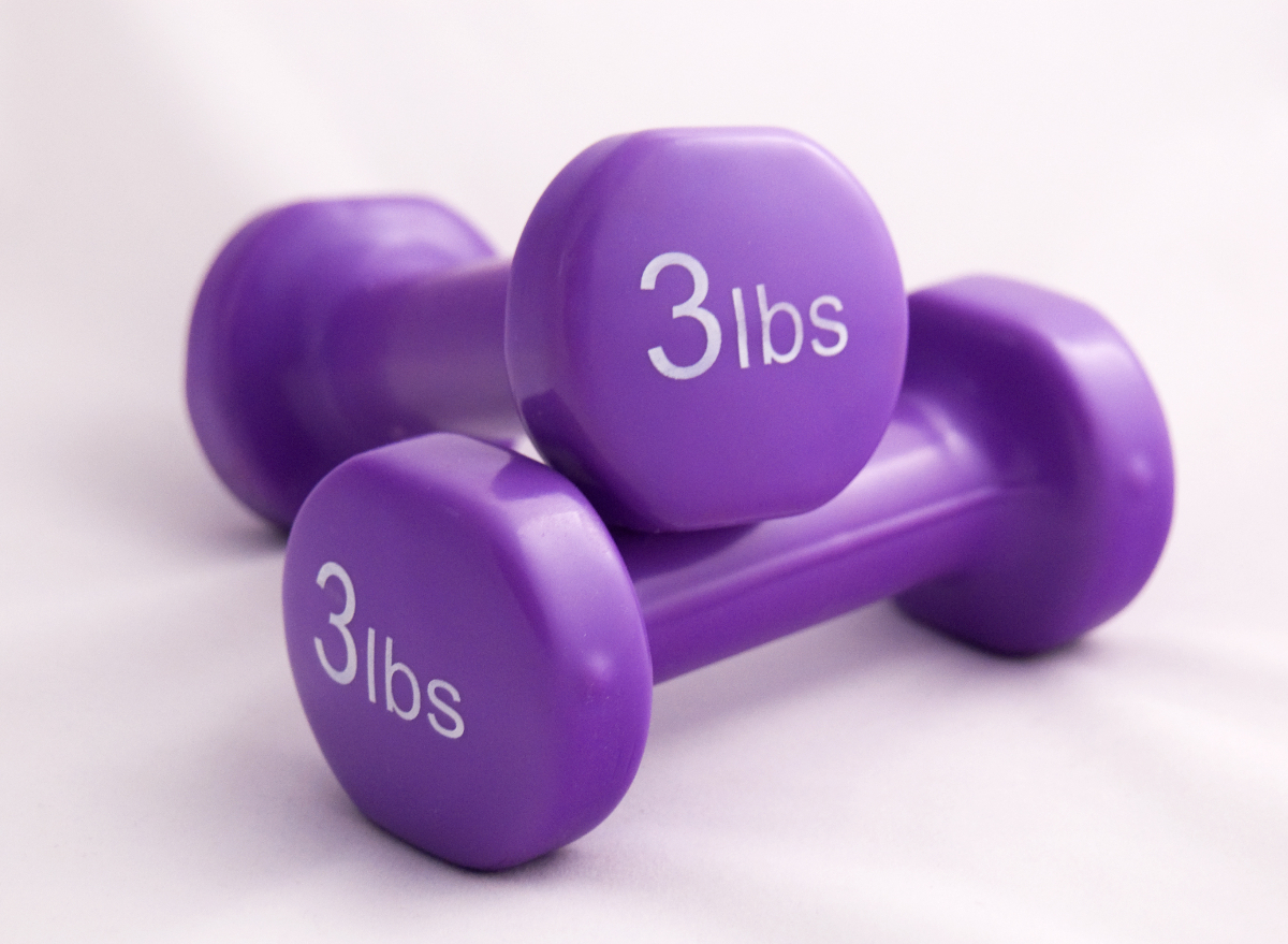 three pound dumbbell set