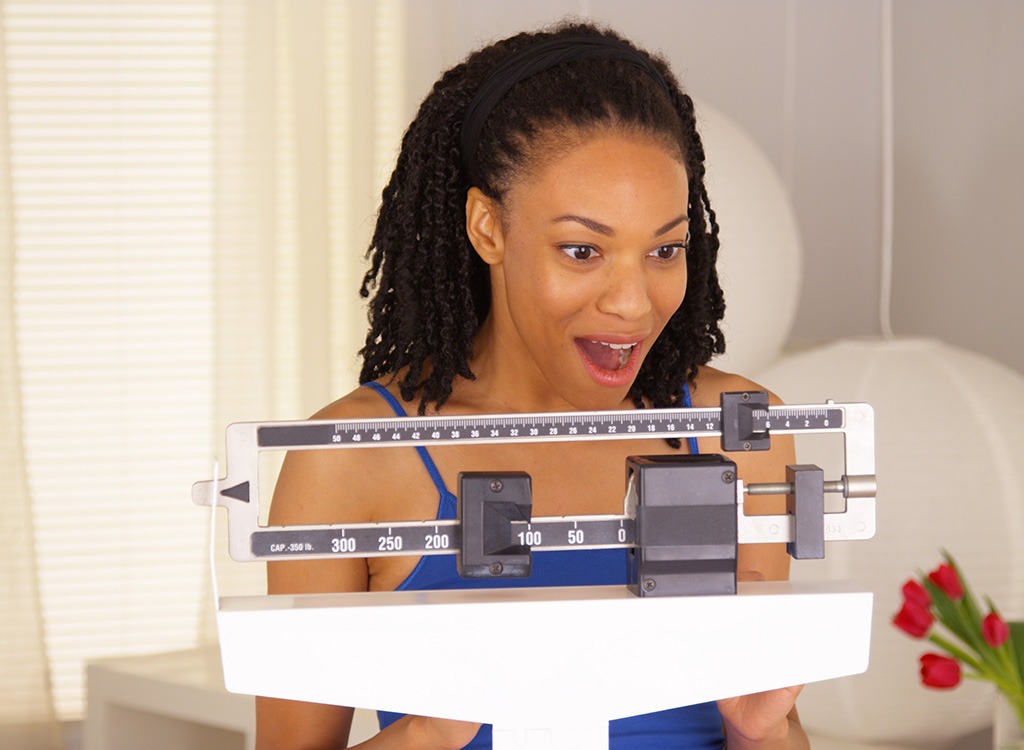 weight scale woman success