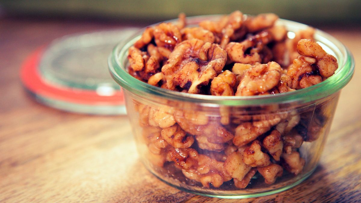 Vegan Maple Chipotle Candied Nuts