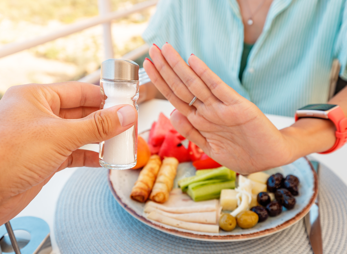 woman rejects salt shaker