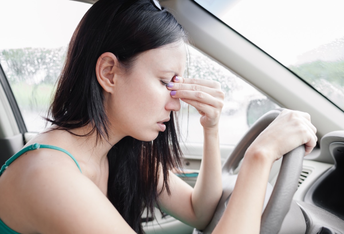 tired female driver