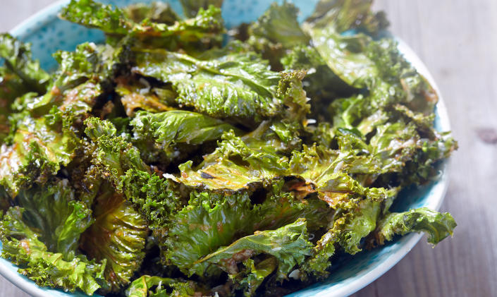 Kale chips with Parmesan cheese.  (Elena Shashkina/Shutterstock)