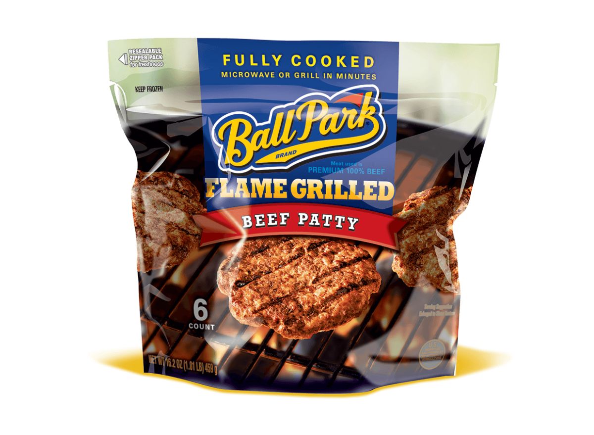 Ball Park Frozen Grilled Fully Cooked Beef Patties