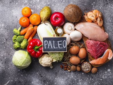 paleo diet  Healthy products rich in protein and low in carbohydrates