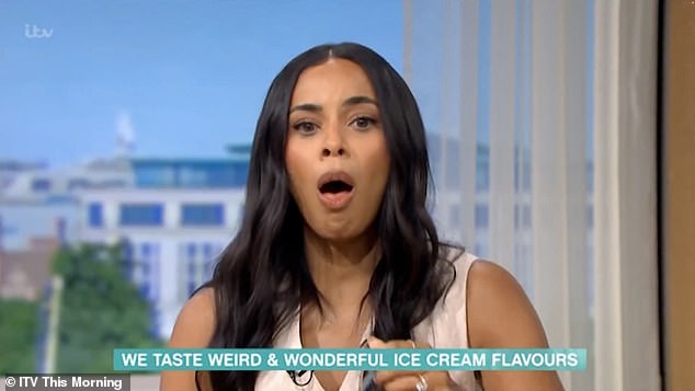 Shocked: It comes after Rochelle's jaw dropped live on TV during a testing session of some unusual ice cream flavors while hosting This Morning last week