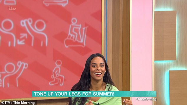 Get fit!  Rochelle and Andy joined the exercise class whose goal was to help viewers tone up their legs for the summer.