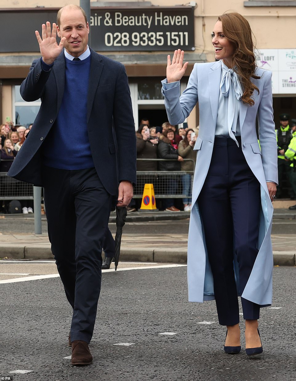 The Prince of and Princess of Wales on a recent walkabout at Carrickfergus during a trip to Northern Ireland last Thursday