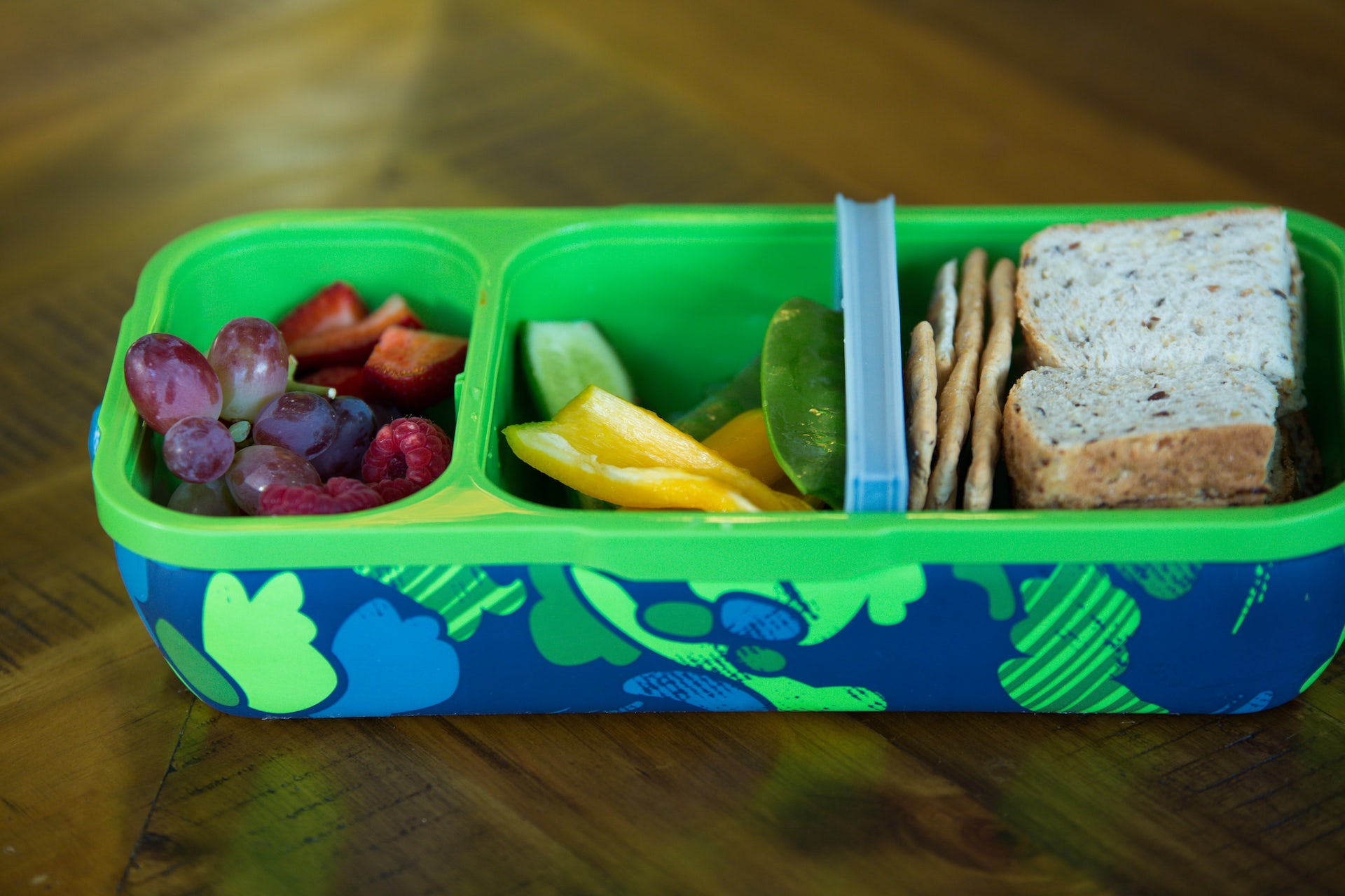 lunch box full of healthy food